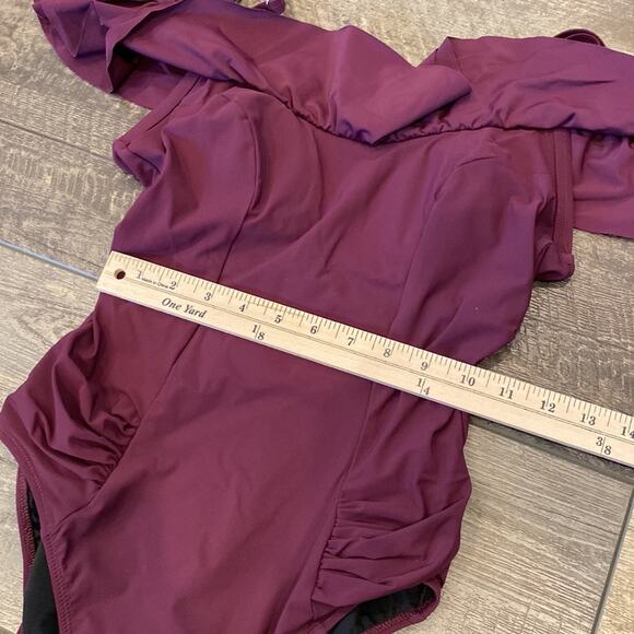 PROFILE BY GOTTEX Fruitti Gala Off Shoulder Ruffle Bathing Suit 8 - Picture 5 of 10